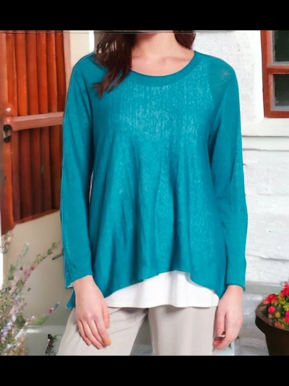 $218 MSRP, Vintage Eileen Fisher Organic Linen sweater